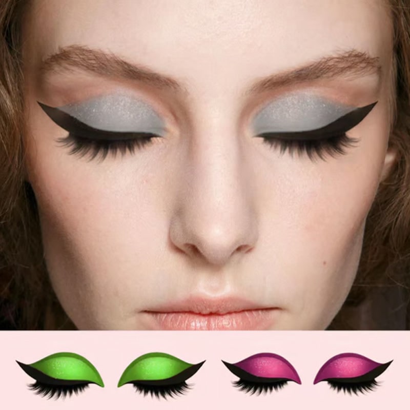 Women's Reusable Self-Adhesive Eyeliner Stickers with False Lashes and Eyeshadow - Image 4