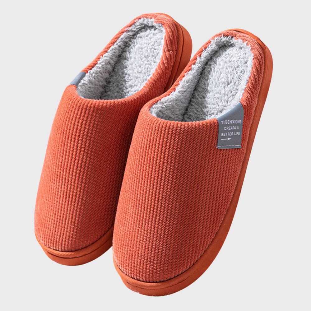 Women's Ribbed Corduroy House Slippers with Fleece Lining and Fuzzy Sherpa Footbed - Image 5