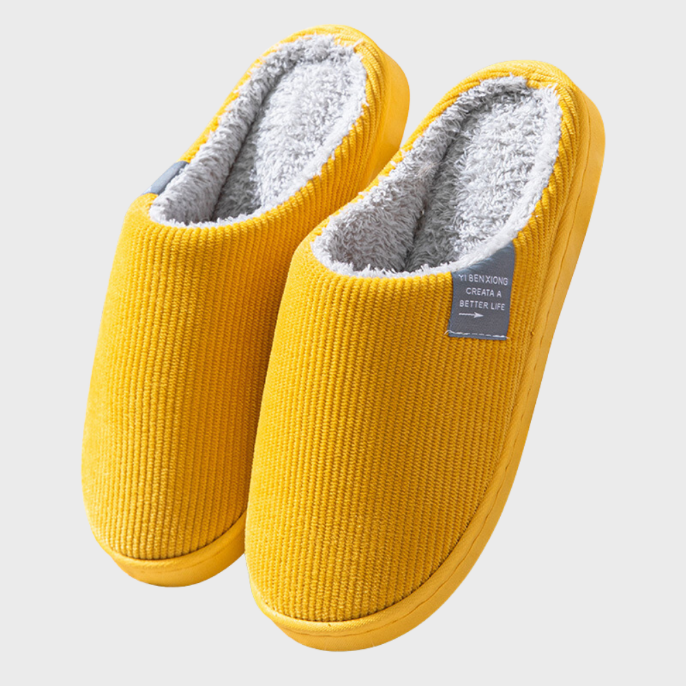 Women's Ribbed Corduroy House Slippers with Fleece Lining and Fuzzy Sherpa Footbed - Image 7