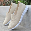 Women's Slip on Shoes Sneakers with Lightweight Knit Mesh and Walking Sole White - Image 1