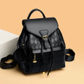 Women's Small Travel Fashion Backpack for Quilted Faux Leather and Drawstring Closure Gym Bag - Image 5