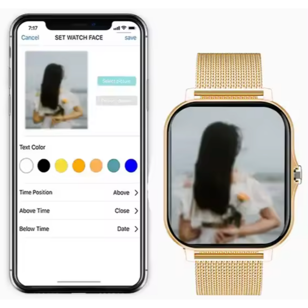 Women's Smartwatch with Metal Mesh Strap Touchscreen Display and Long Battery Life - Image 2