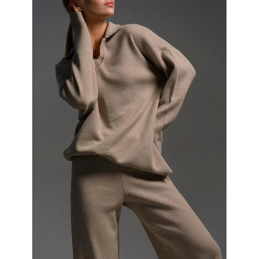 Women's Two Piece Loungewear Set with Oversized Hoodie and Sweatpants - Image 2
