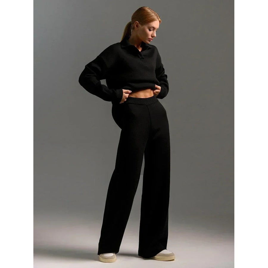 Women's Two Piece Loungewear Set with Oversized Hoodie and Sweatpants - Image 3