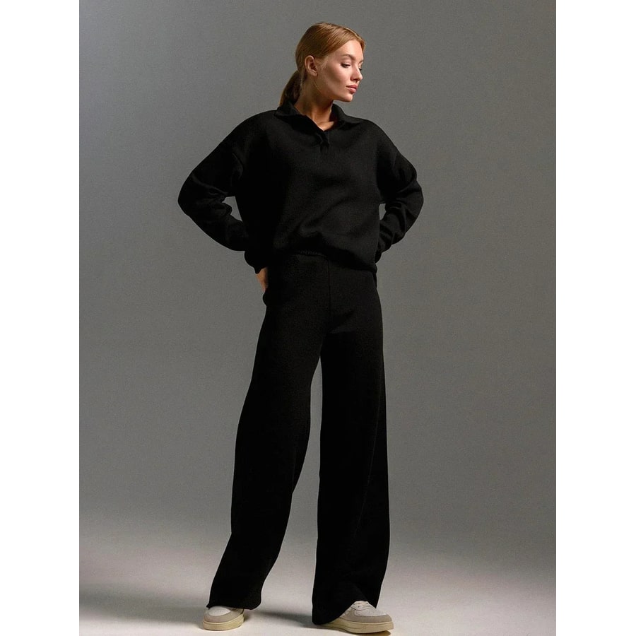 Women's Two Piece Loungewear Set with Oversized Hoodie and Sweatpants - Image 4