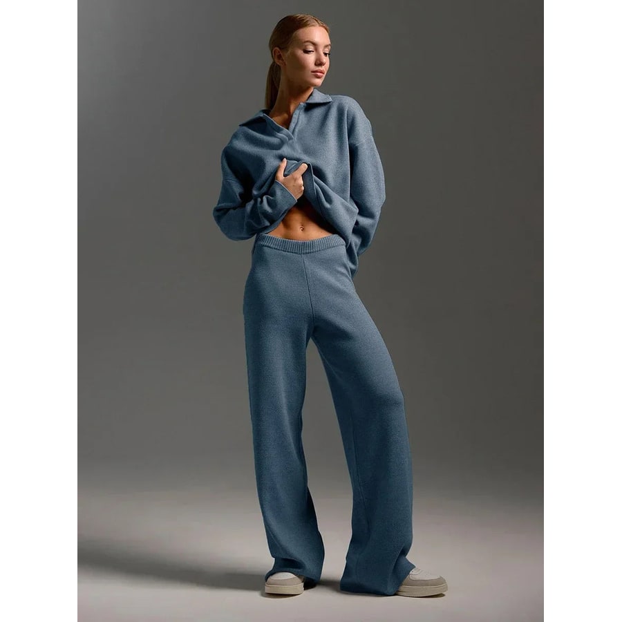 Women's Two Piece Loungewear Set with Oversized Hoodie and Sweatpants - Image 5
