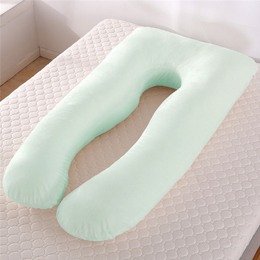Women's U Shaped Full Body Pregnancy Pillow for Side Sleeping with Plush Fiber Fill - Image 13