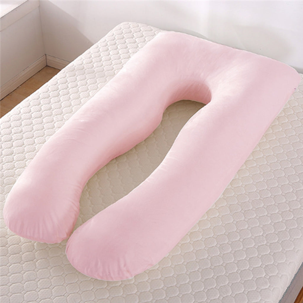 Women's U Shaped Full Body Pregnancy Pillow for Side Sleeping with Plush Fiber Fill - Image 8