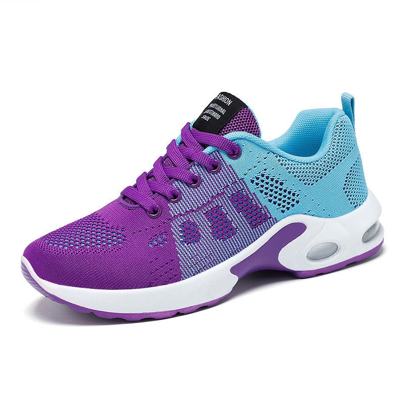 Women's Walking Shoes and Casual Sneakers with Mesh Knit and Air Cushion Sole - Image 11