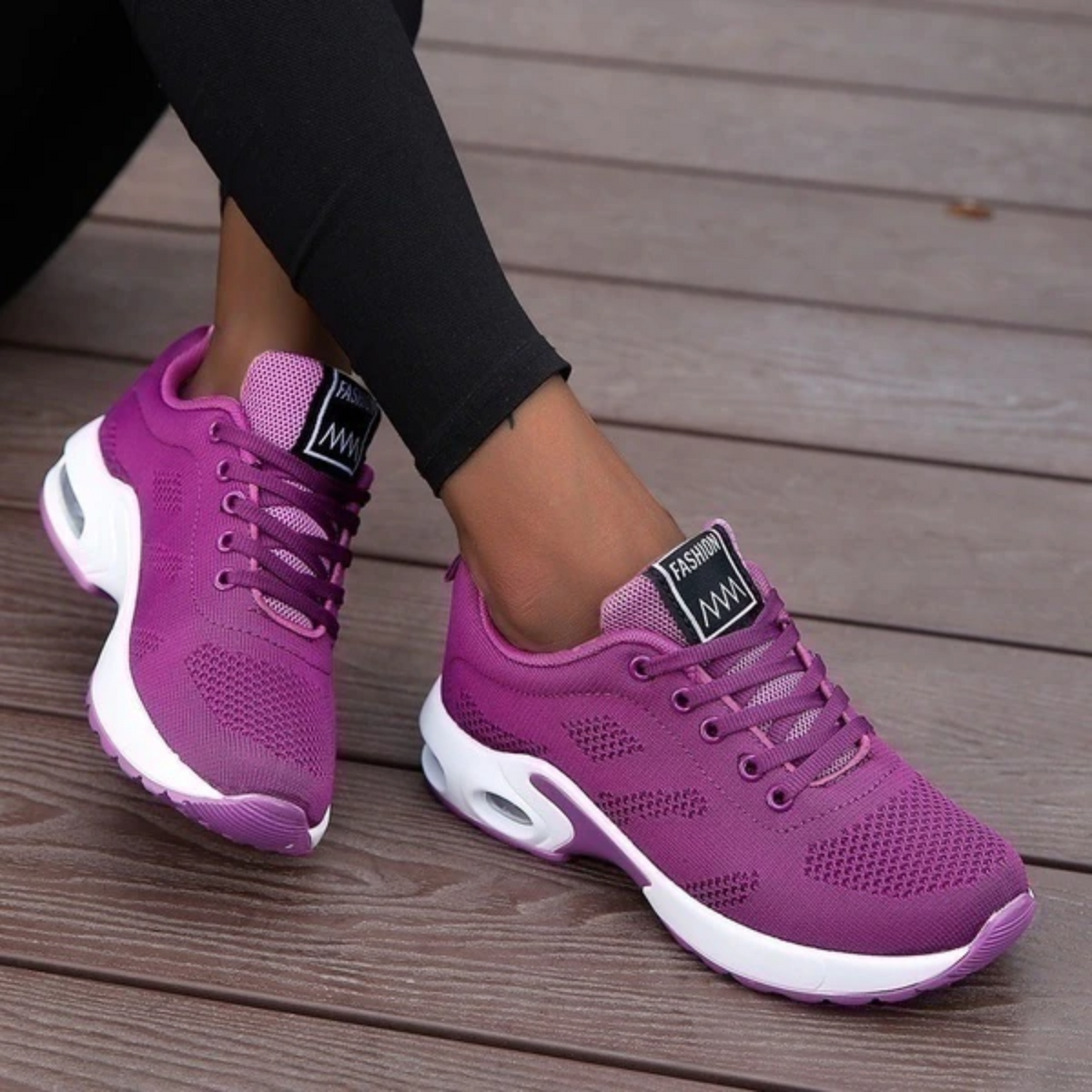 Women's Walking Shoes and Casual Sneakers with Mesh Knit and Air Cushion Sole - Image 4