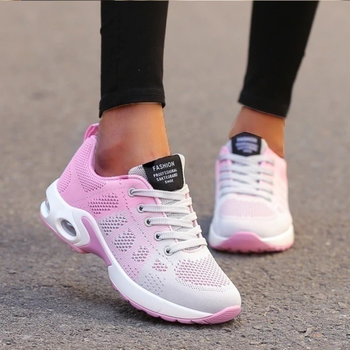 Women's Walking Shoes and Casual Sneakers with Mesh Knit and Air Cushion Sole - Image 5