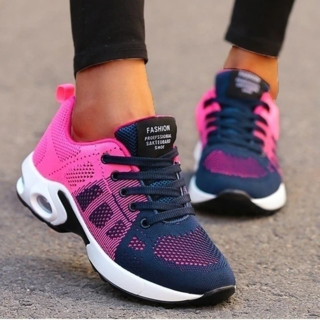 Women's Walking Shoes and Casual Sneakers with Mesh Knit and Air Cushion Sole - Image 6