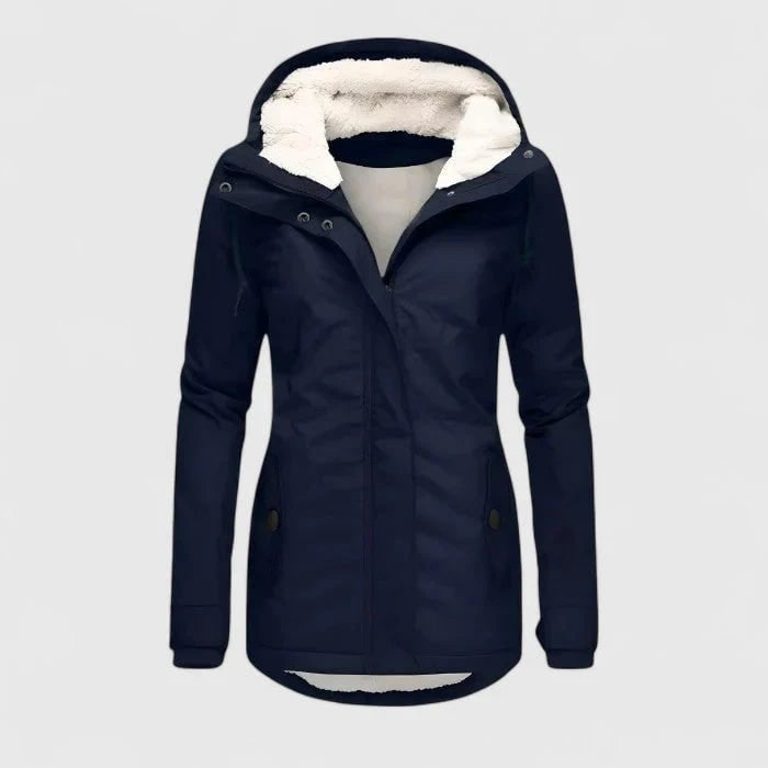 Women's Winter Jacket with Sherpa Fleece Lining and Waterproof Hooded Coat Shell - Image 2