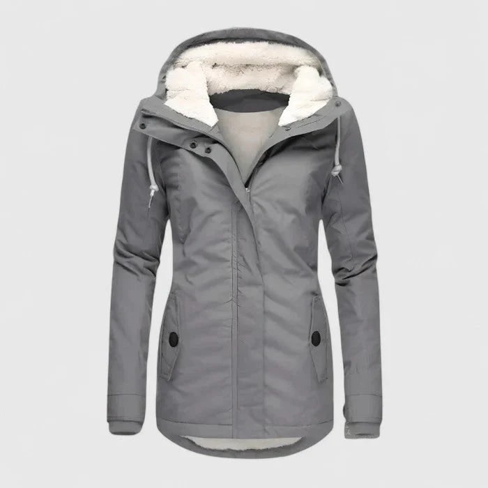 Women's Winter Jacket with Sherpa Fleece Lining and Waterproof Hooded Coat Shell - Image 6