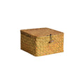 Women's Woven Storage Basket with Lid Seagrass Rectangular Lidded with Hinged Closure Large - Image 5