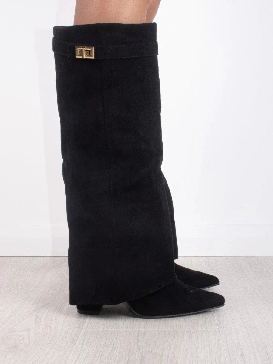 Chic Suede Women's Boots – Stylish and Comfortable