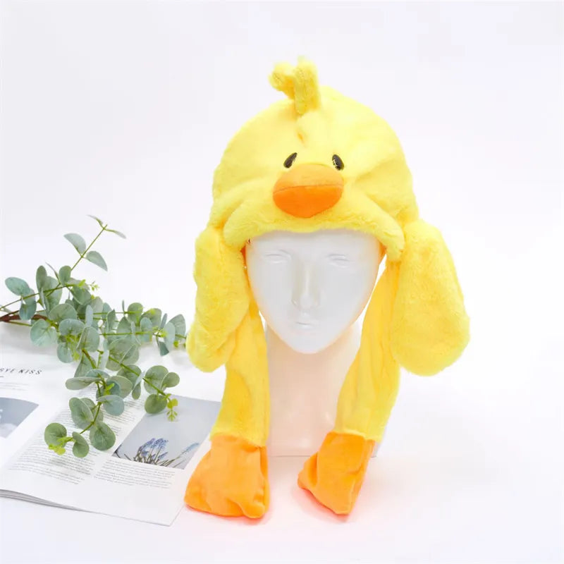 Interactive Bunny Ears Hat for Kids and Adults – Cute Plush Hat with Moving Ears for Play, Costumes and Gifts