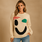 Cozy Oversized Cotton Sweater - Chic Knit Design