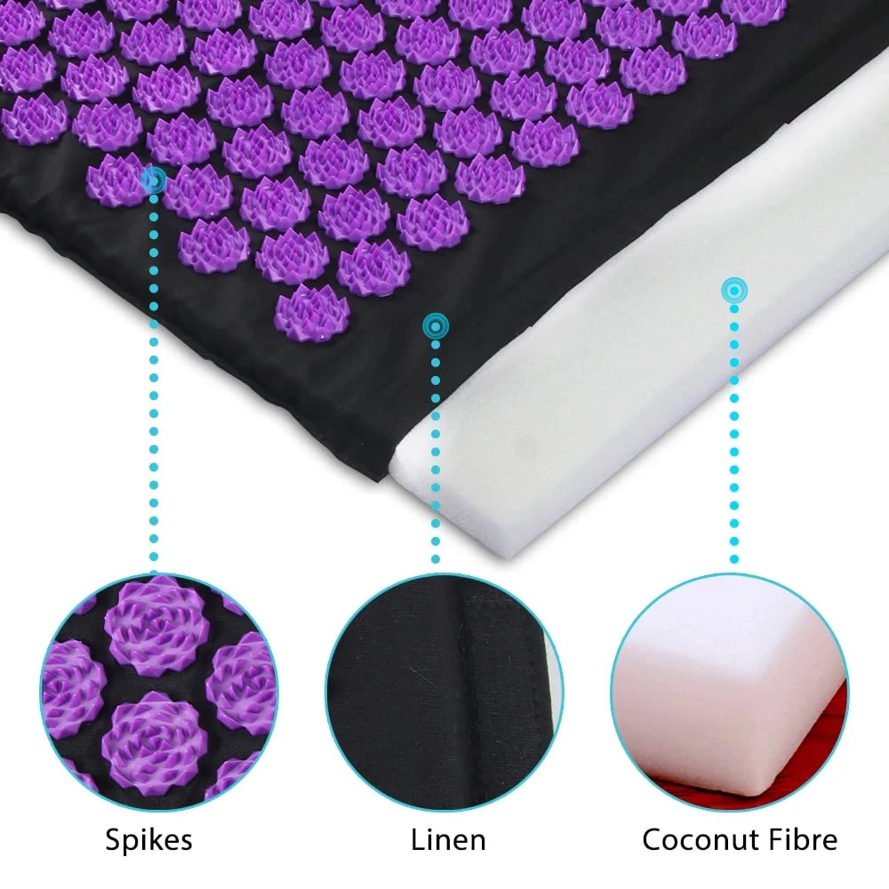 Yoga Mat Acupressure Yoga Mat Spike Massage Mat Stress Relief - Image 2