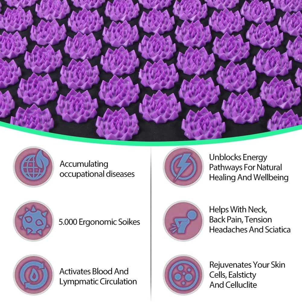 Yoga Mat Acupressure Yoga Mat Spike Massage Mat Stress Relief - Image 4
