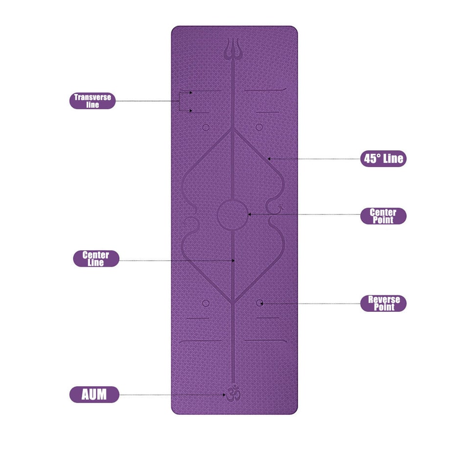 Yoga Mat Folding Exercise with Thick Cushioned Foam and Body Alignment Lines for Beginners - Image 5